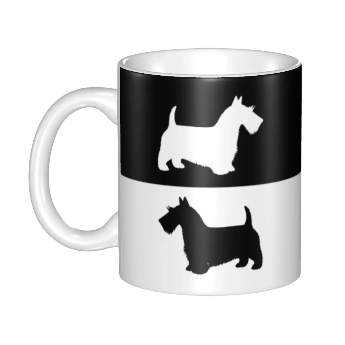 Customized Scottish Terrier Coffee Mug, DIY Scottie Dog Ceramic Tea Cup, Milk Cup, Outdoor Work, Camping Cups and Mugs