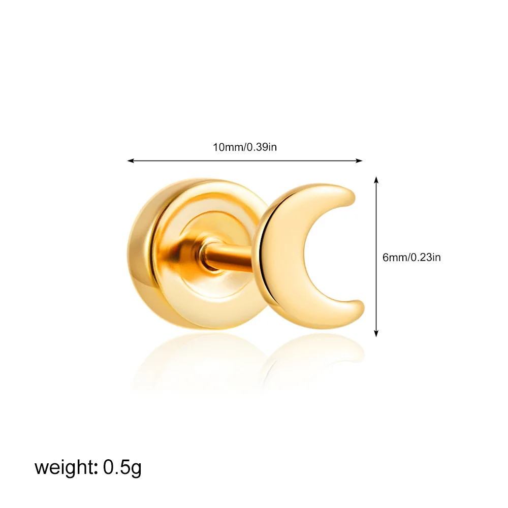 1PC Chirurgische Edelstahl Ohrringe für Frauen Zierliche Ohrringe mit flacher Rückseite Ohrstecker 20G CZ Knorpel Helix Tragus Conch Lobe Piercing – Detail 8