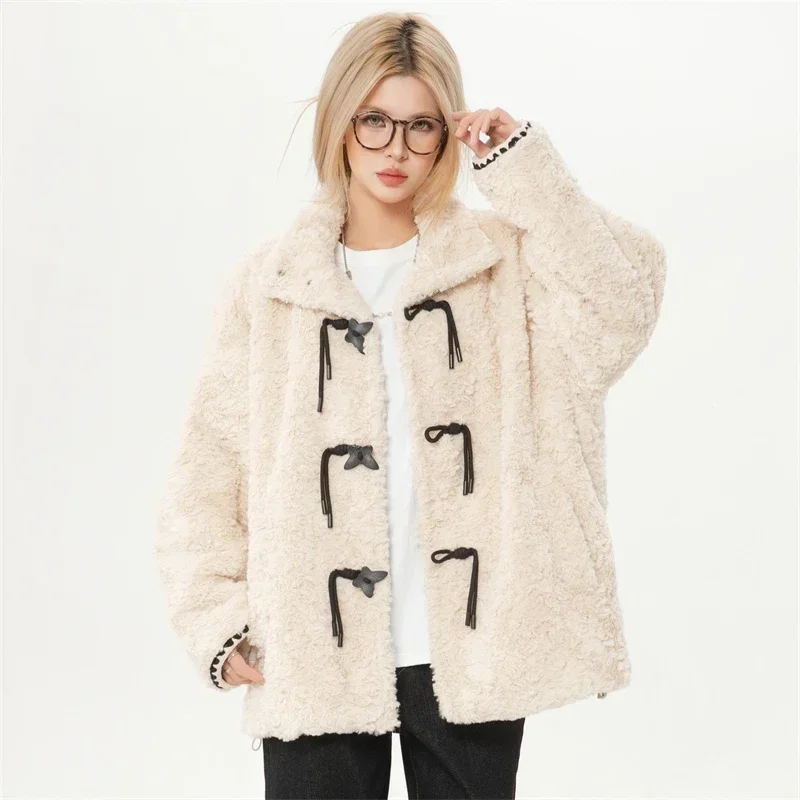 Winter Coats Woman 2024 New Coats and Jackets Korean Style Women's Winter Clothing Plush Warm Outerwear Sheepskin Coat for Women