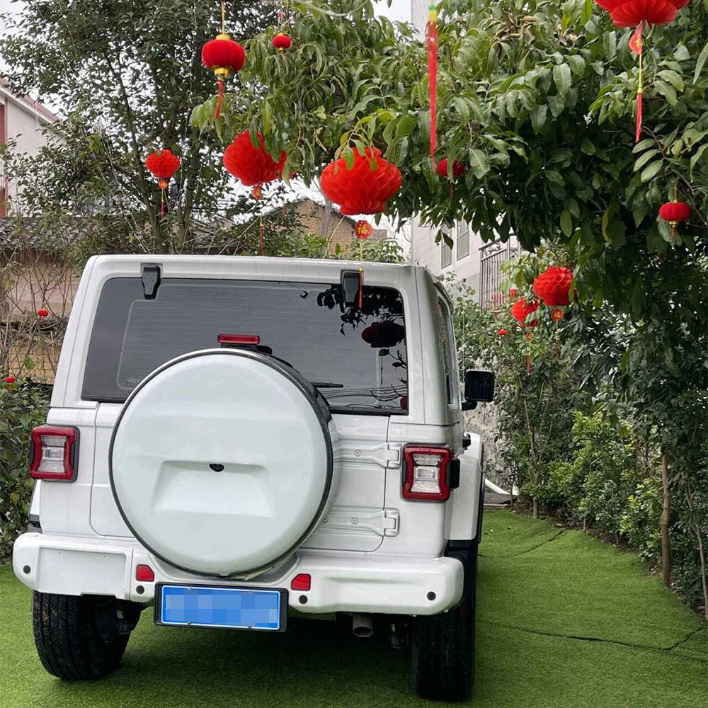 sxma J9055 Copertura per ruota di scorta Copertura protettiva per ruota di scorta in acciaio inossidabile ABS per Jeep JL wrangler 2018+