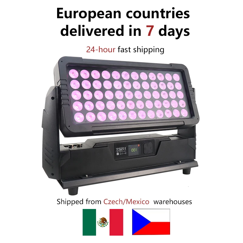 Rgbw-dmxの壁掛け式ウォッシュライト,都市の色,ステージパフォーマンス,パーティー,屋外,ip65,60x10w,4in 1