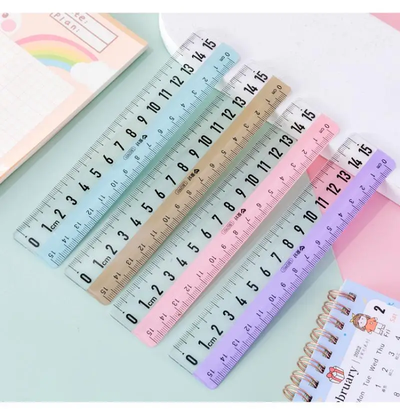 Hobby Transparent ruler 15cm Elementary school ruler Exam drawing Drawing Scale simple grid ruler Student stationery