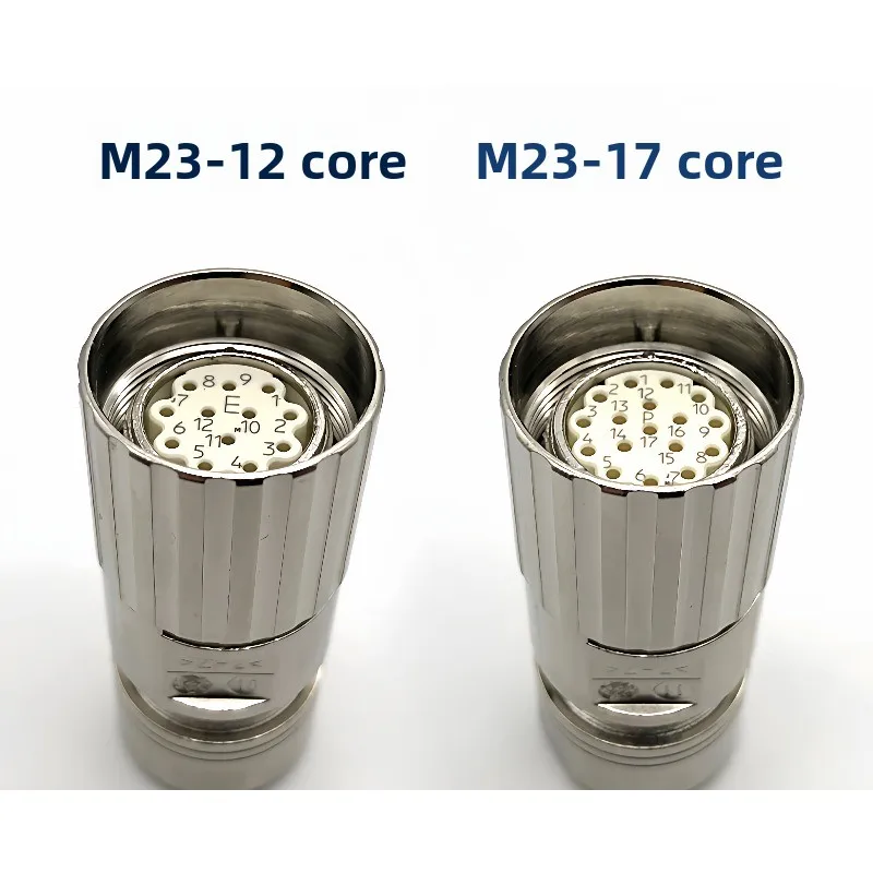 M23 Aviation Plug 623 Connector Encoder Female Head 12 Core 17 Core Cable Connector