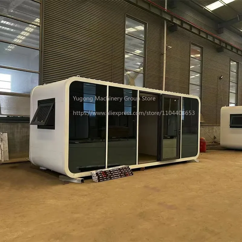 Luxury Apple Pod Prefab Container Hotel All in One Apple Cabin Prefab Home with Wet Bath and Kitchen for Villa Hotel Office
