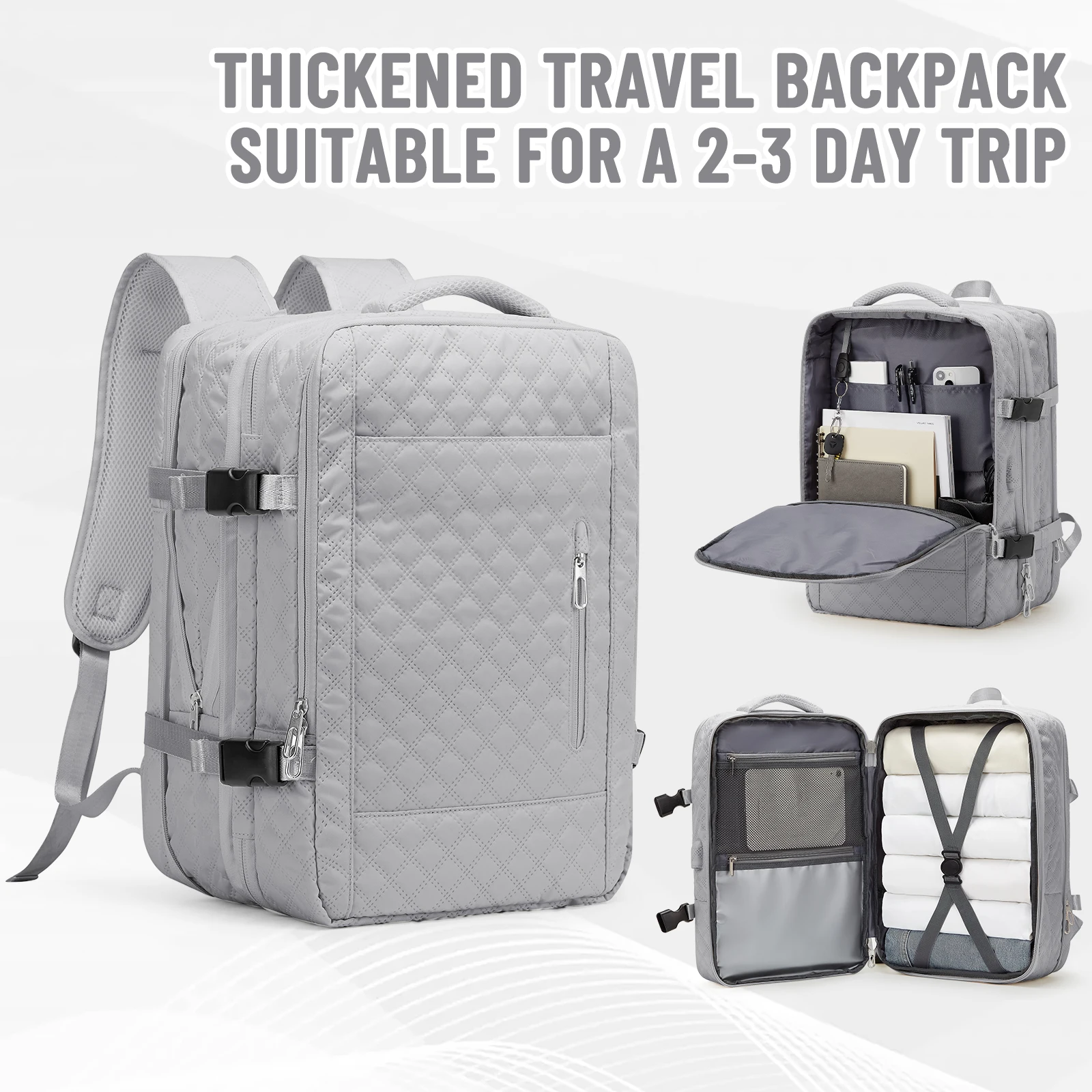 

Cabin Backpack Travel Backpack vacuum Airplane 45x36x20 Easyjet Large Capacity Women Men Multifunctional Suitcase Backpacks USB