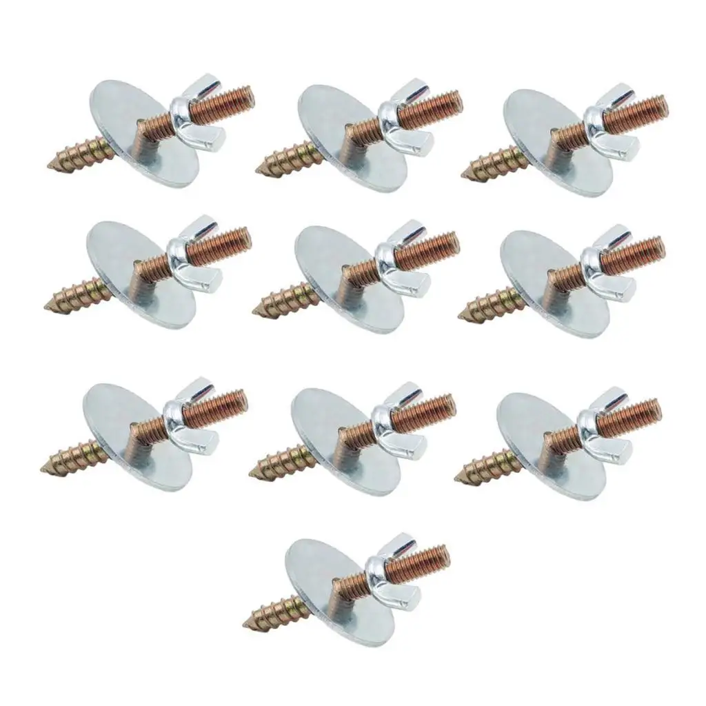 10Pcs Nut Screw Mount Kits Fixing Screw Kits Bird Springboard Screws Hardware for Building Wood Birds Perch Rack Parrot Stand