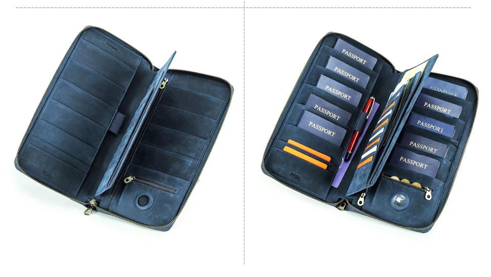 Reisepass-Etui, Familien-Reisepass-Halter, Dokumenten-Organizer, Kartenhalter, Clutch, RFID-Schutz, Diebstahlschutz, Verlustschutz – Detail 10