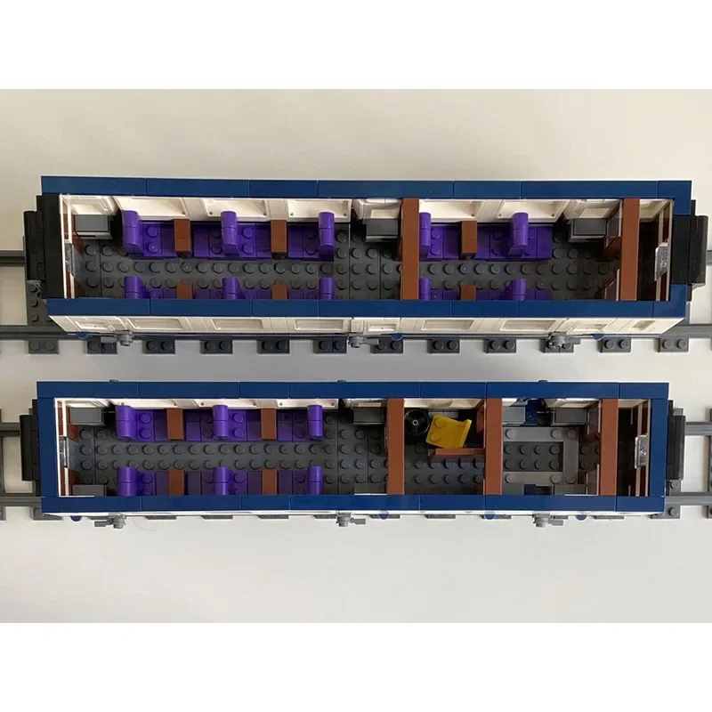Railway Train Moc Building Blocks Convertible cars and brake cars Technology Bricks Christmas Assembly Toys Constructrion Gifts