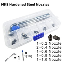 MK8 Nozzles Hardened Steel 3D Printer Extruders Nozzles 0.4/0.6/0.8/1.0mm for for CR-10/Ender 3/Ender 3S/5/6 3D Printer