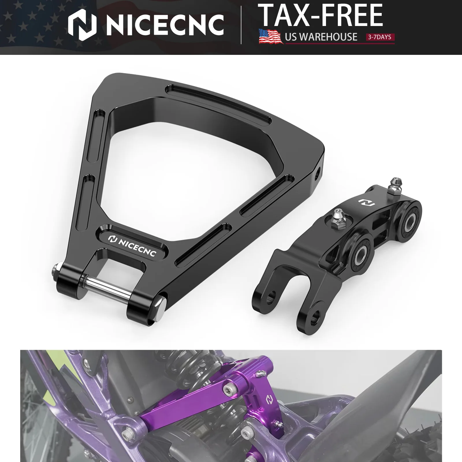 

For 2024 Surron Light Bee X S L1E NICECNC Reinforced Triangle Rear Link Bracket Rear Suspension Linkage Kit For Segway X160 X260