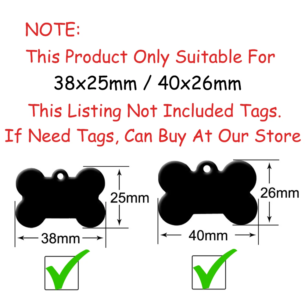 100Pcs Pet ID Dog Tags Rubber Silencer For Bone Shape Aluminium Pendant Customization Engravable Nameplate Charms Accessories