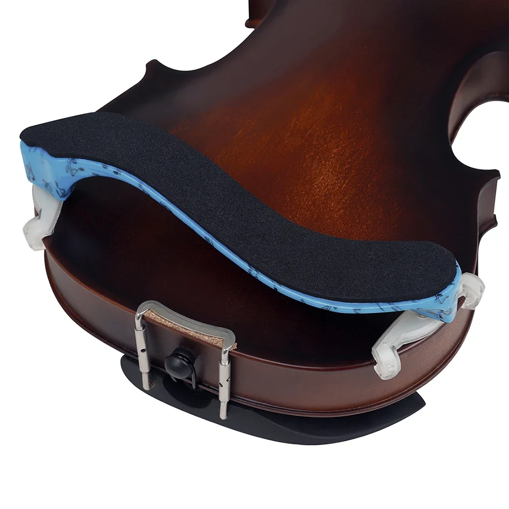 3/4 4/4 Violin Shoulder Rest Maple Wood Silica Gel Blue Adjustable Portability Violin Shoulder Rest Parts Specialty Accessory