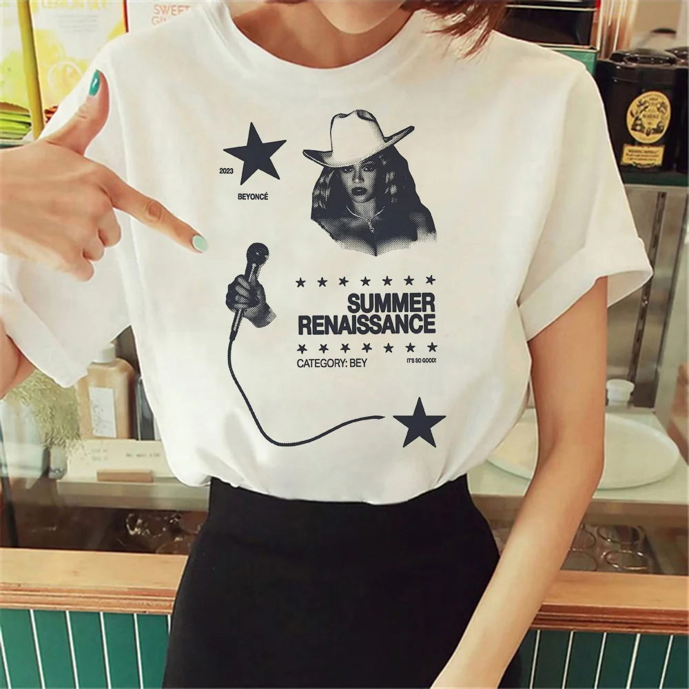 Beyonce Renaissance top donna graphic Y2K designer tshirt abbigliamento donna harajuku