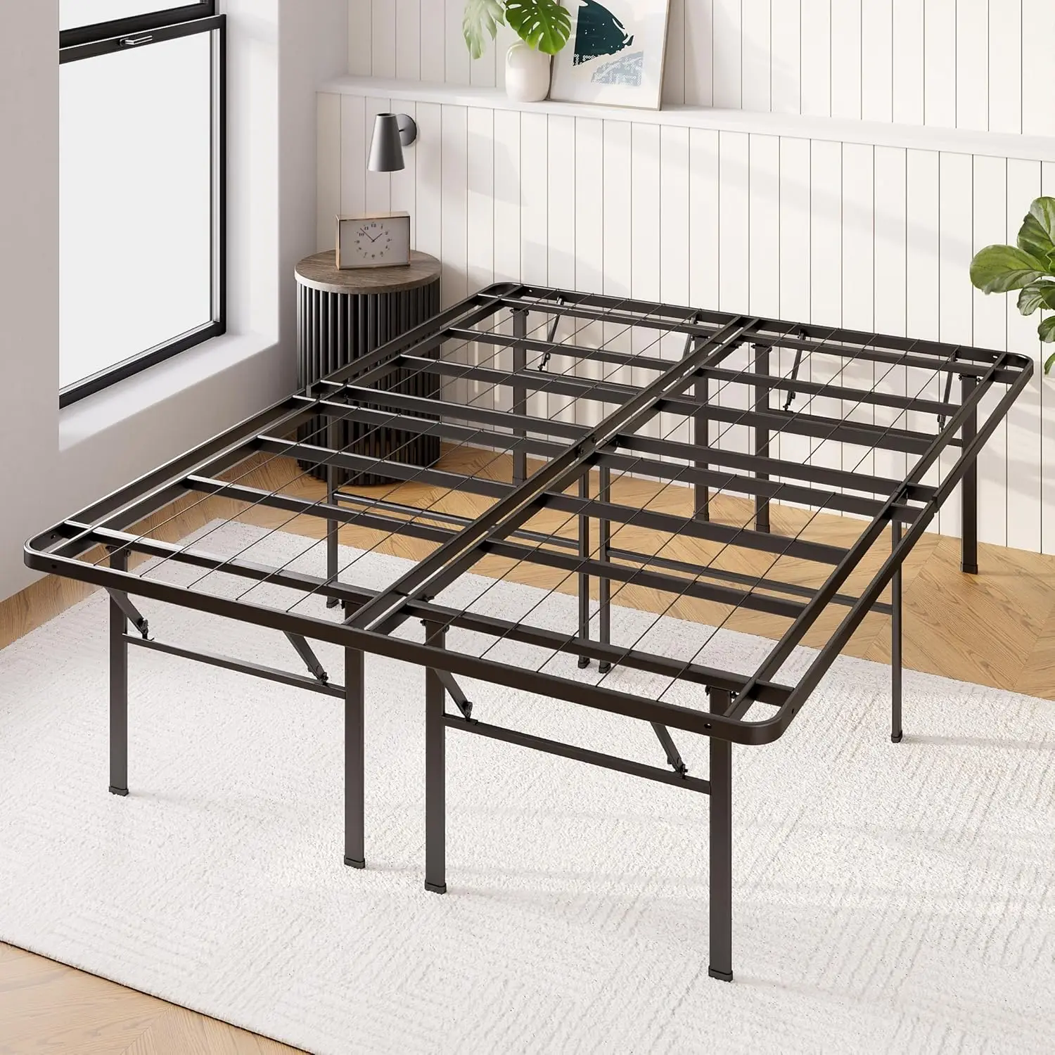 Zinus Smartbase Heavy Duty Mattress Foundation, 18 Inch Metal Platform Bed Frame, No Box Spring Needed, Sturdy Steel Frame,
