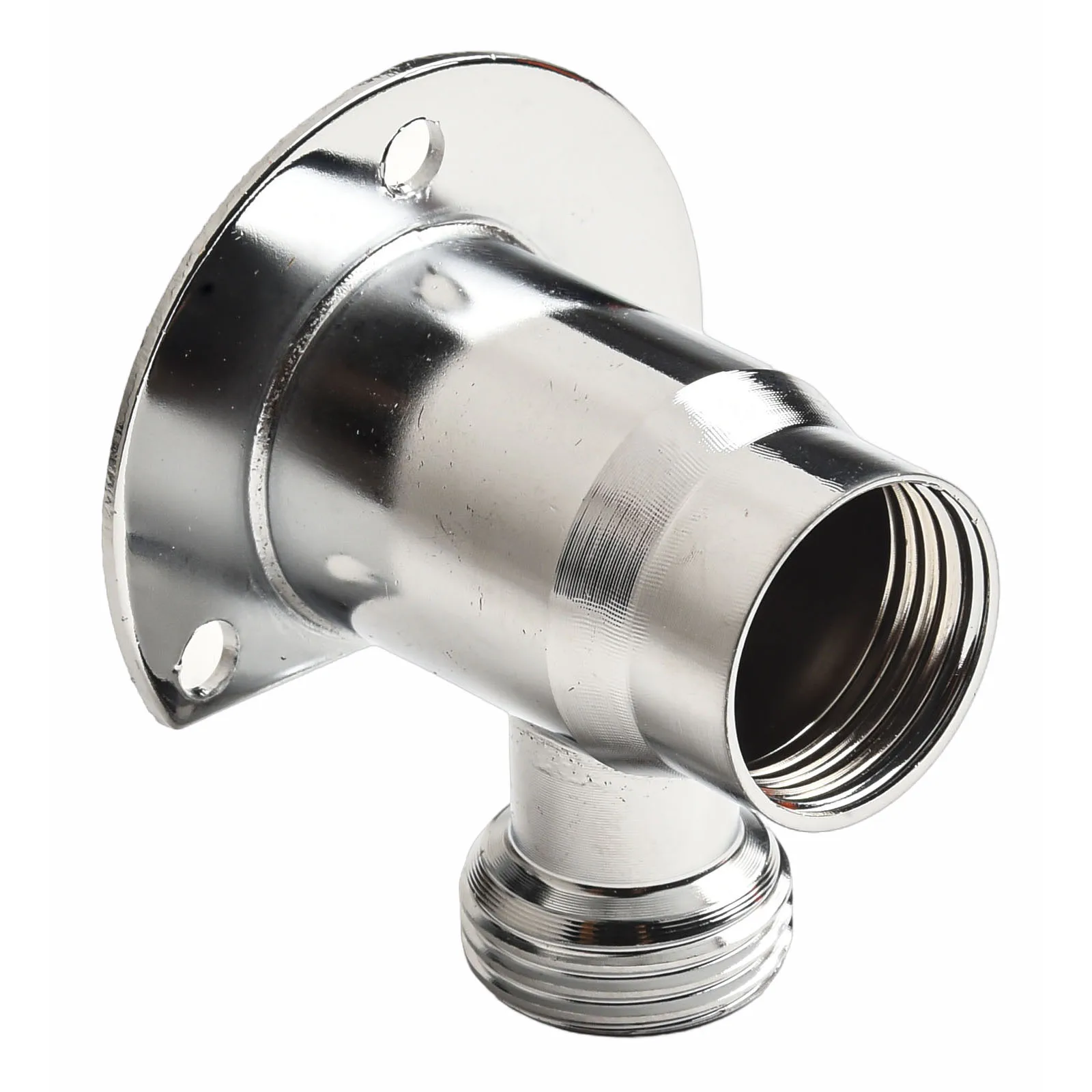 

90 Degree Angled Elbow with Wall Flange for Mounting Exposed Shower Valves Compatible with Standard 1/2 IPS Plumbing Connections