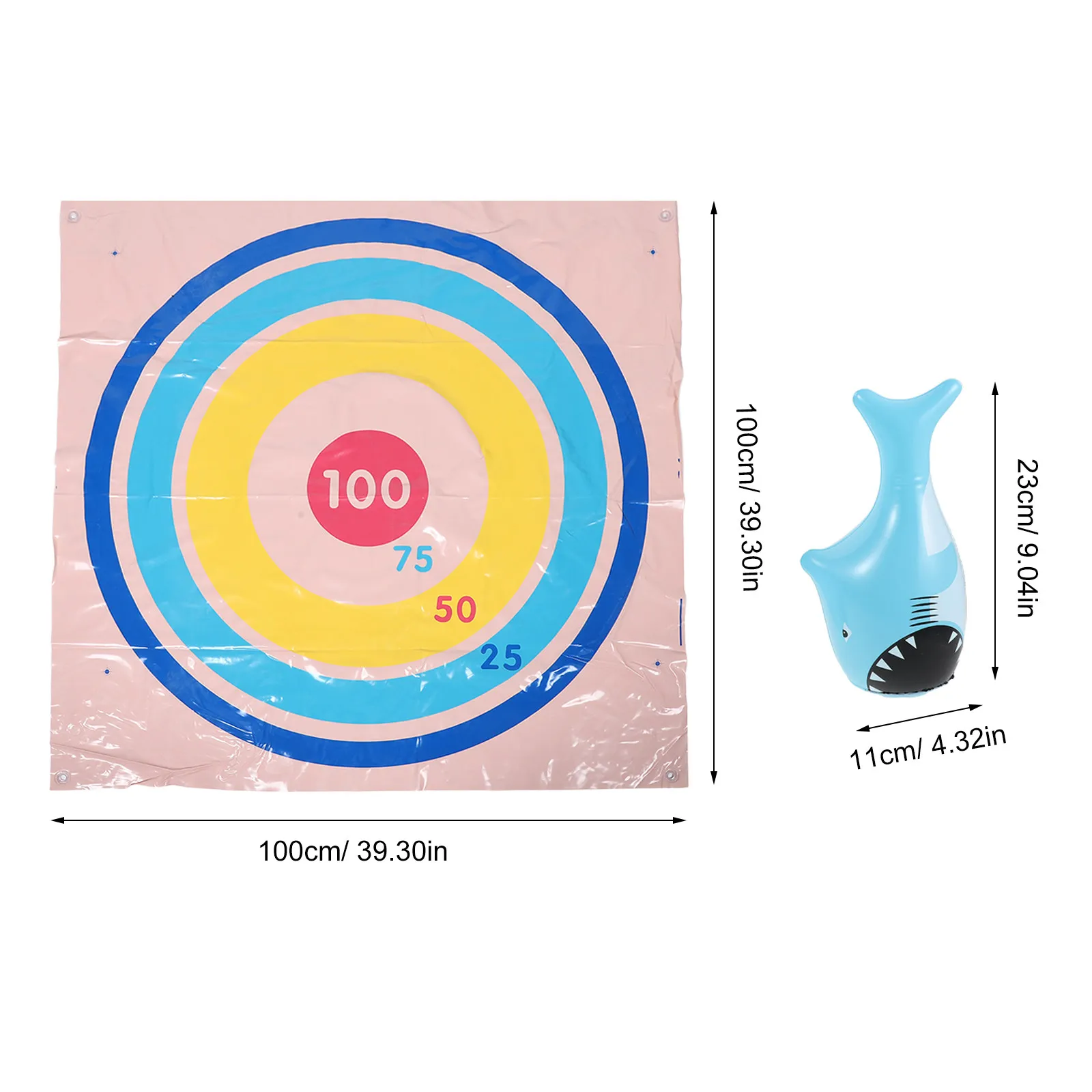 1Set Shark Bean Bag Toss Game Portable Outdoor Scoring Mat for Kids Summer Beach Party Backyard Lawn Games Family view 2