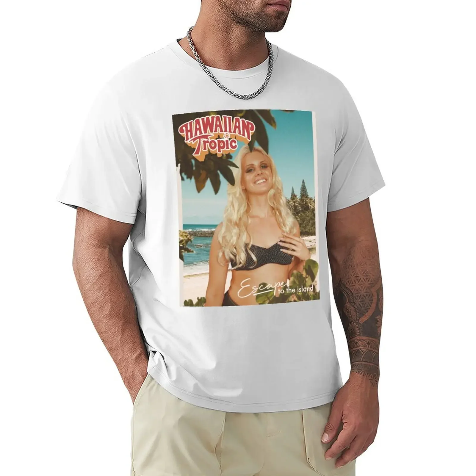 

Hawaiian Tropic T-Shirt quick drying anime clothes tees funnys men graphic t shirts