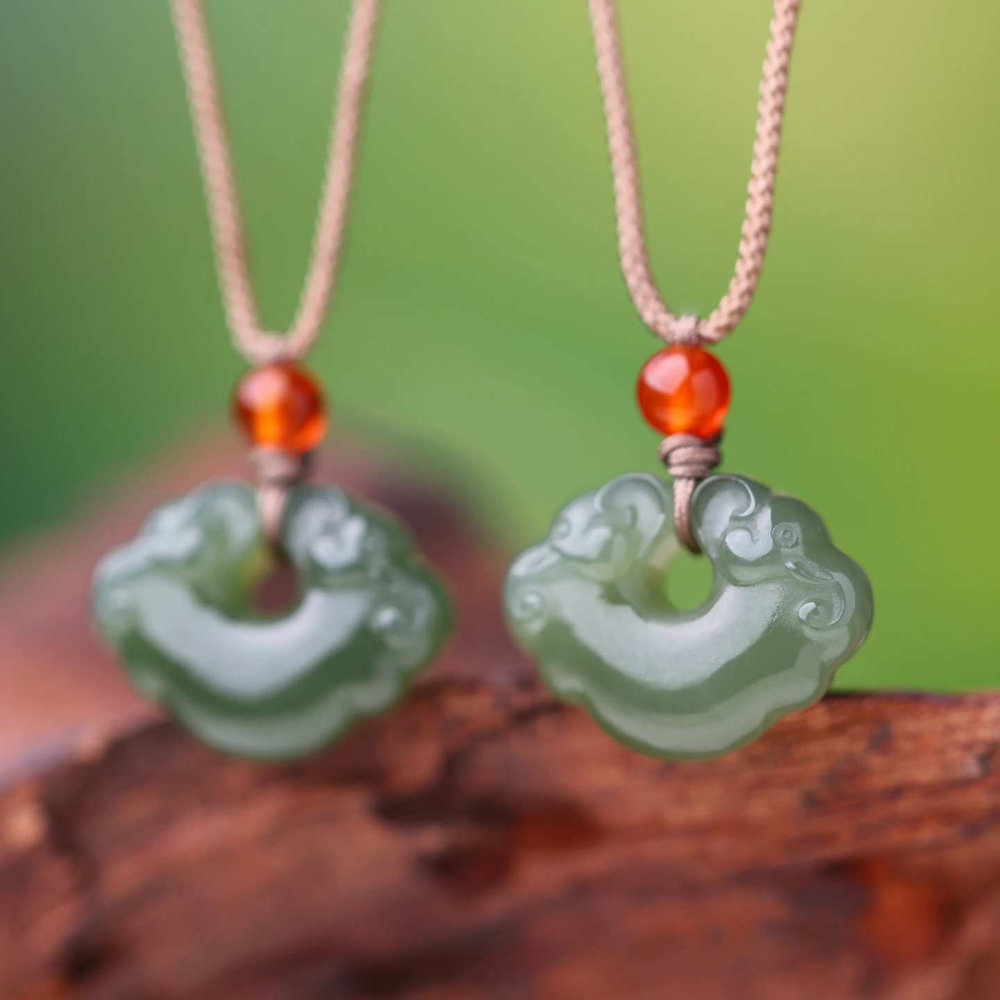 Genuine China Nephrite Stone Green Jade Ruyi Lock Pendant Necklace Women Fine Jewelry Certified  Hetian Jade Lucky Charm Amulet