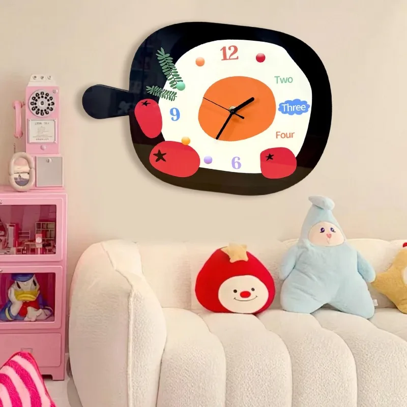 Wall-mounted Decorative Clock with Digital Design for Home Room Decoration. Silent Clock for Wall Decoration.