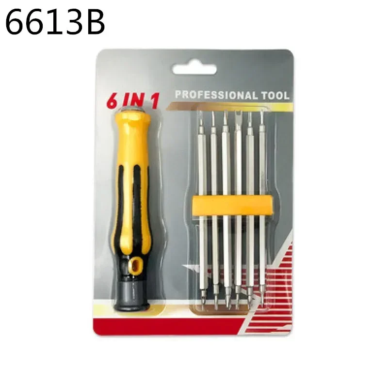 6-in-1 Schraubendreher-Set Präzisions-Magnetschraubendreher-Set Sechskant-Pflaume-Y-förmig U-förmig Dreieck Reparatur-Handwerkzeug-Sets