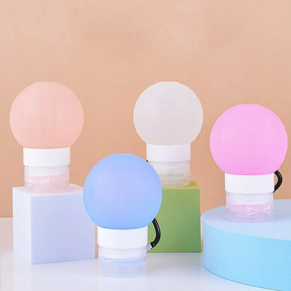 Silicone Cosmetic Lotion Bottle Spherical 80ml Body Wash Squeeze Bottle Refillable Leak-Proof Shampoo Sub-Bottling Travel&Home