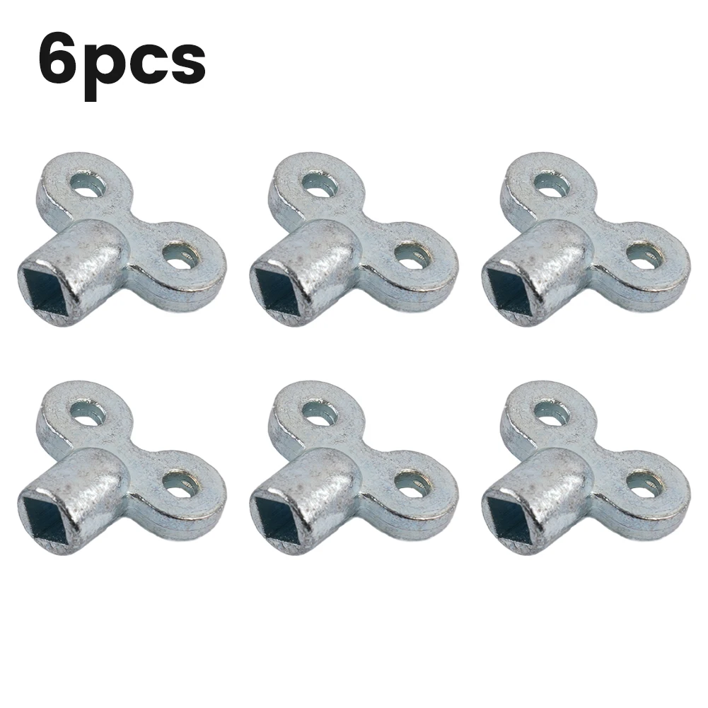 6PCS Zinc Alloy Heater Bleed Key Wrench Plumbing Bleeder Key Radiator Wrench Heater Exhaust Valve Vent Valve Key Radiator Parts