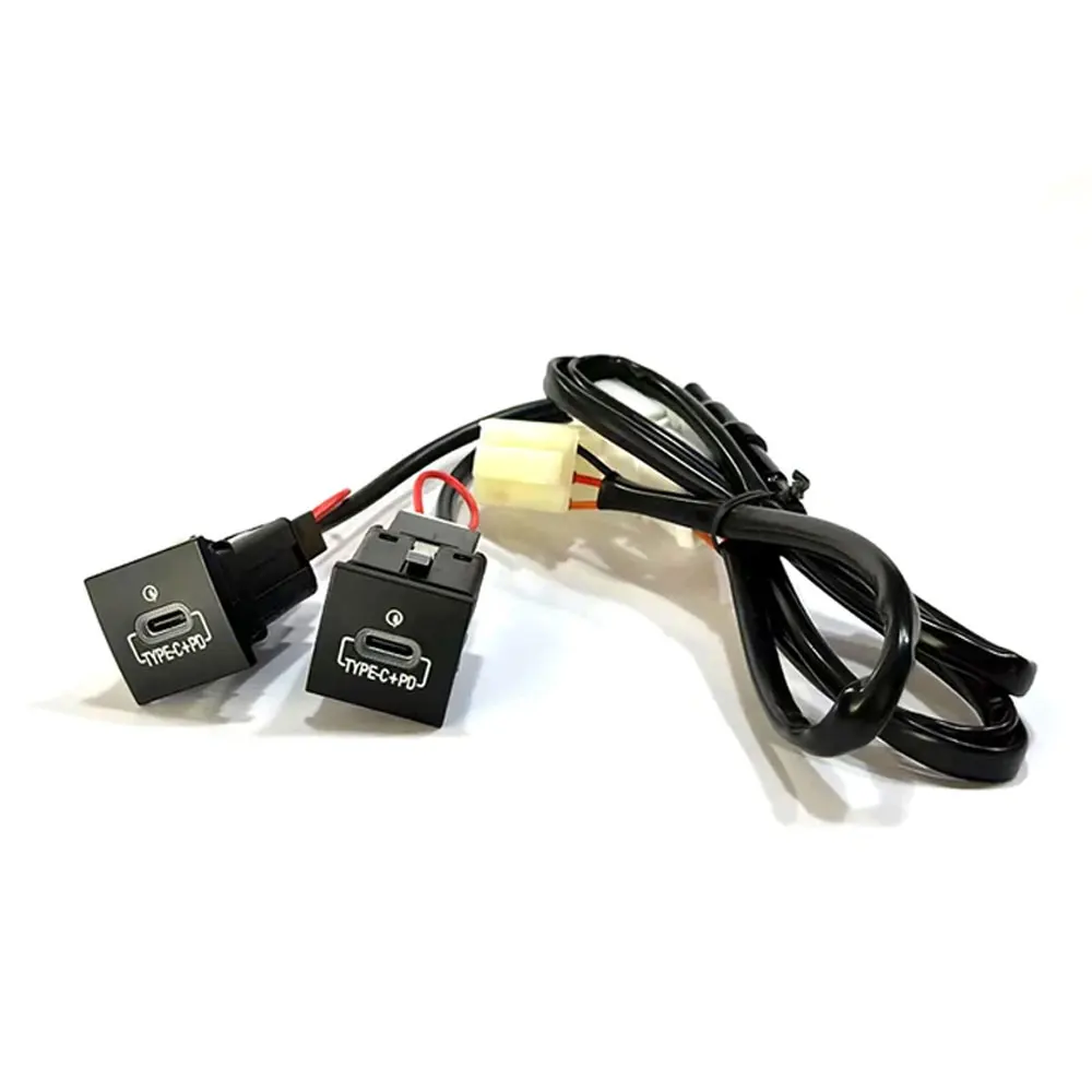 Für VW Golf 6 Jetta 5 MK5 Scirocco 06-12 QC3.0 Typ C PD USB Schnell-Autoladegerät Ersatzstecker 12V/24V – Detail 7
