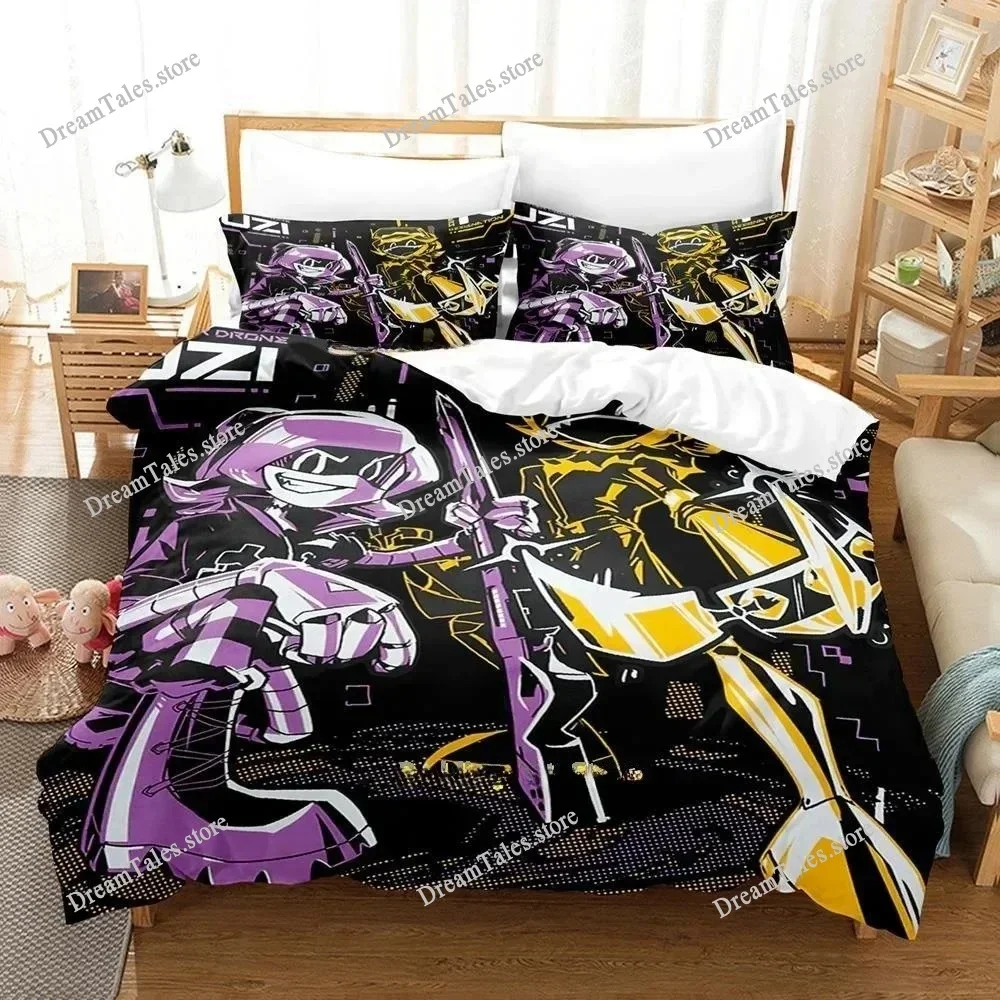 Cartoon Duvet Cover Pillowcase Murder Drones Bedding Set Adult Boys Girls Bedroom Decoration Gift Single Double King Size741