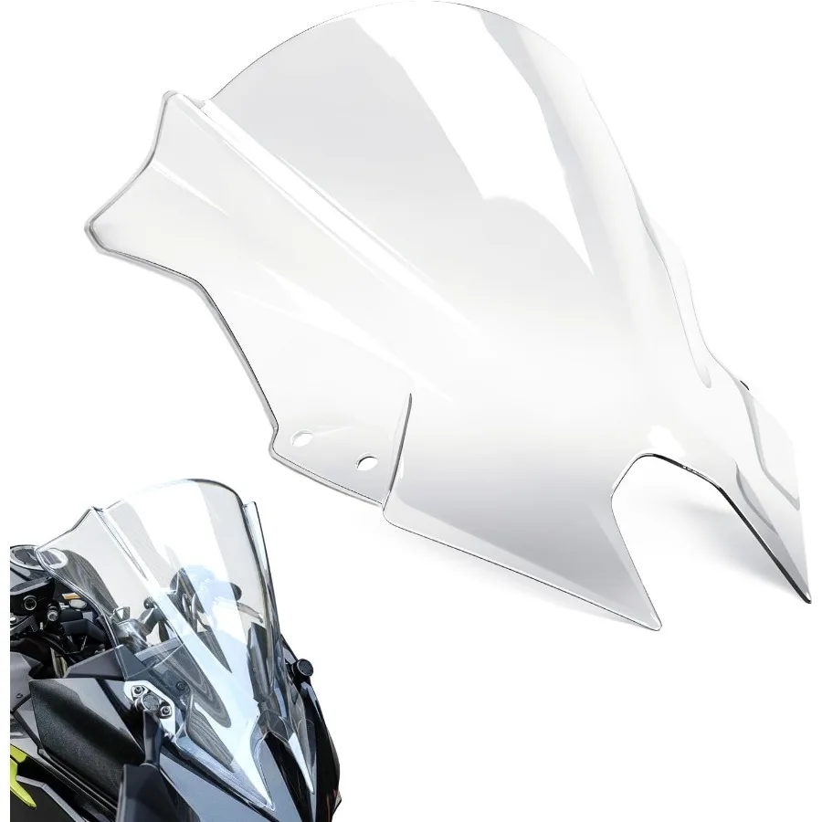 

Motorcycle Windshield Deflector Fit for Ninja 500 2024 2025 2026 Double Bubble Transparent Windscreen Wind Shield Screen Visor