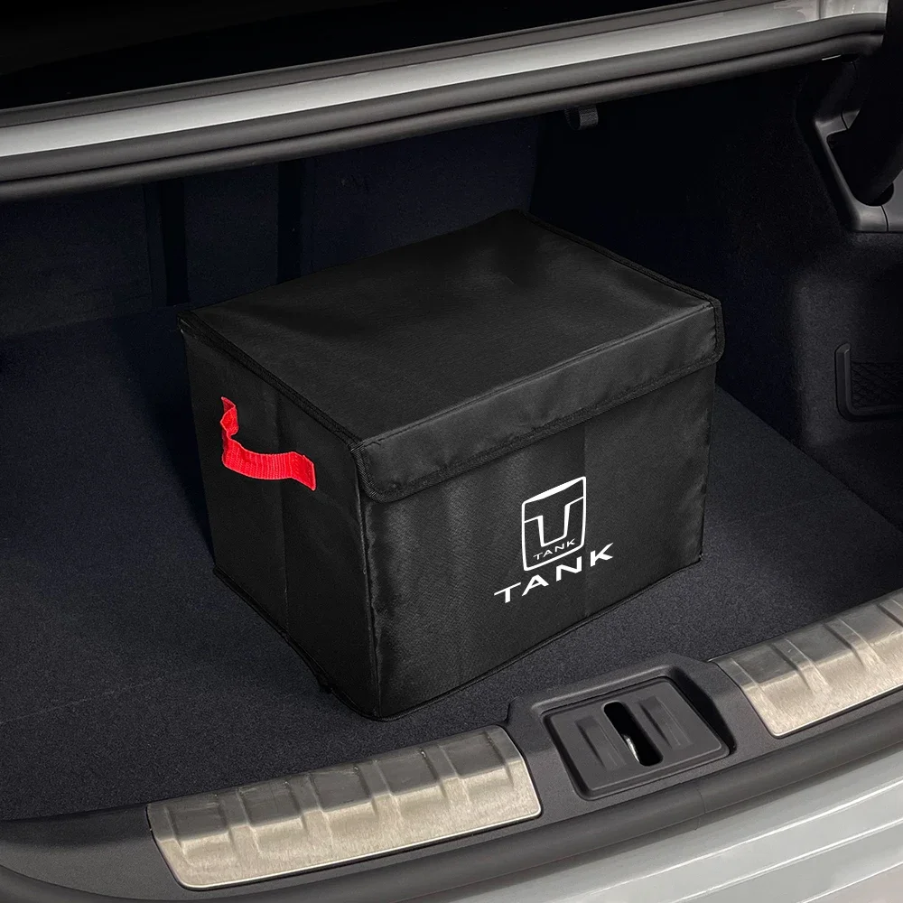 For GWM Tank 300 500 Car Trunk Organizer Portable Auto Box Stowing Tidying Car Sundries Storage Box Auto Storage Accessories