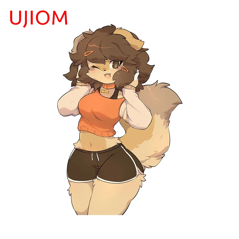 UJIOM Cute cartoon furry naklejki ścienne ciekawe naklejki do sypialni dla dzieci ładne, odporne na zarysowania akcesoria do okien drzwi domu