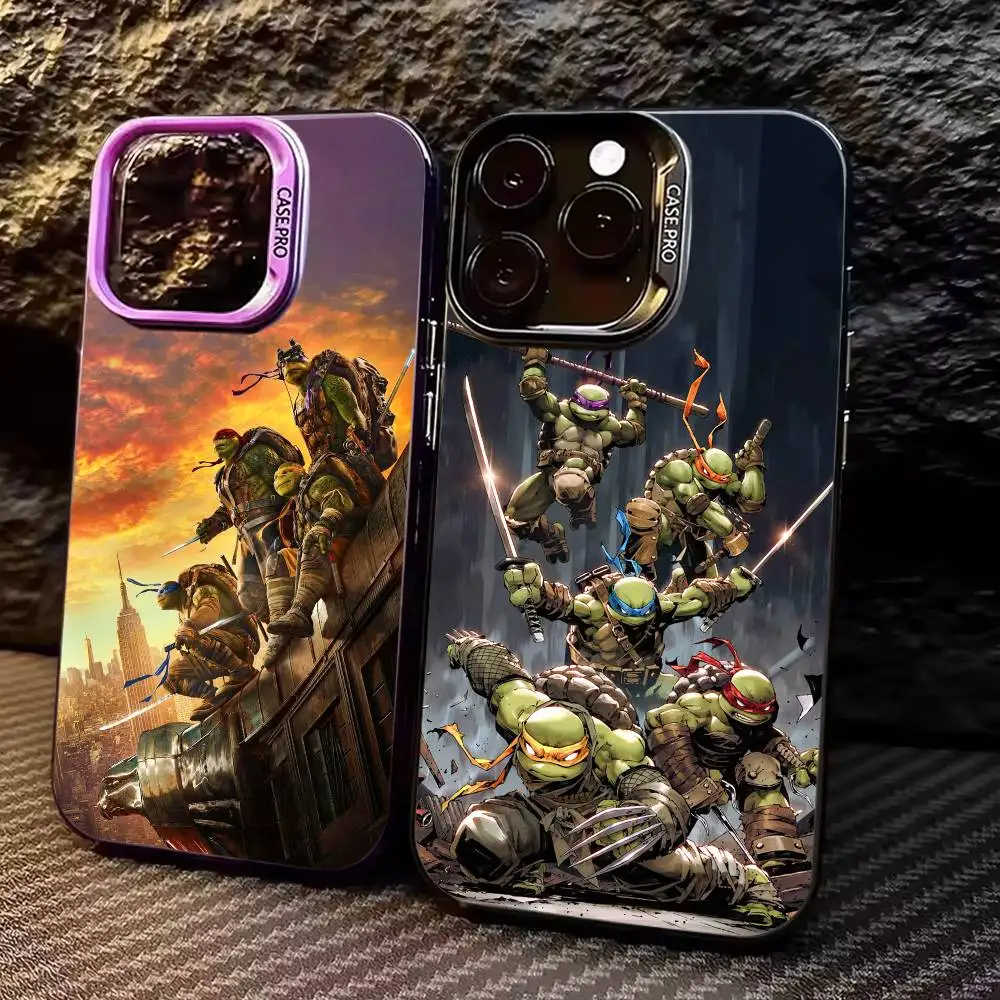 

T-Teenage M-Mutant N-Ninja T-Turtles Phone Case For iPhone 17, 16,15,14,13,12,11 Plus,Pro Max, Colorful Silver Funda Cover