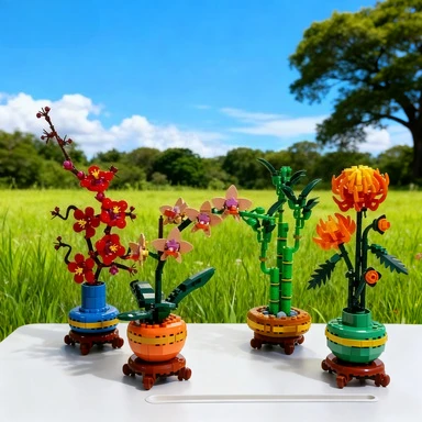 Ensembles de blocs de construction Bouquet Blossom, 10368 10369 10344 10343, compatibles avec les particules Legoed, adaptés aux cadeaux de noël