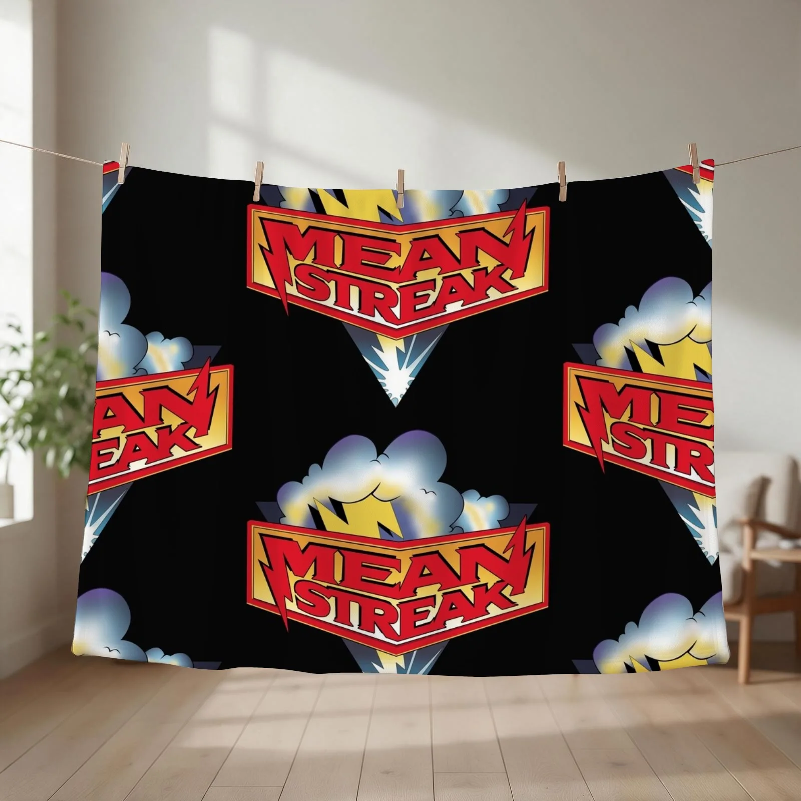 Mean Streak Wooden Roller Coaster Throw Blanket couch cozy soft plush fuzzy picnic outdoor blanket