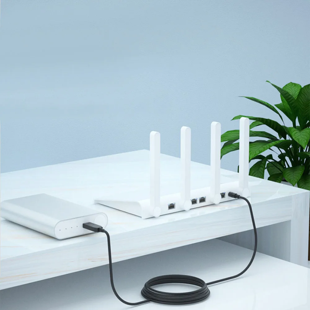 

USB Boost Converter Cable DC 5V to 5V 9V 12V Step-up Cord Cable 5.5x2.1mm Plug Converter Adapter for Wifi Router Modem Speaker