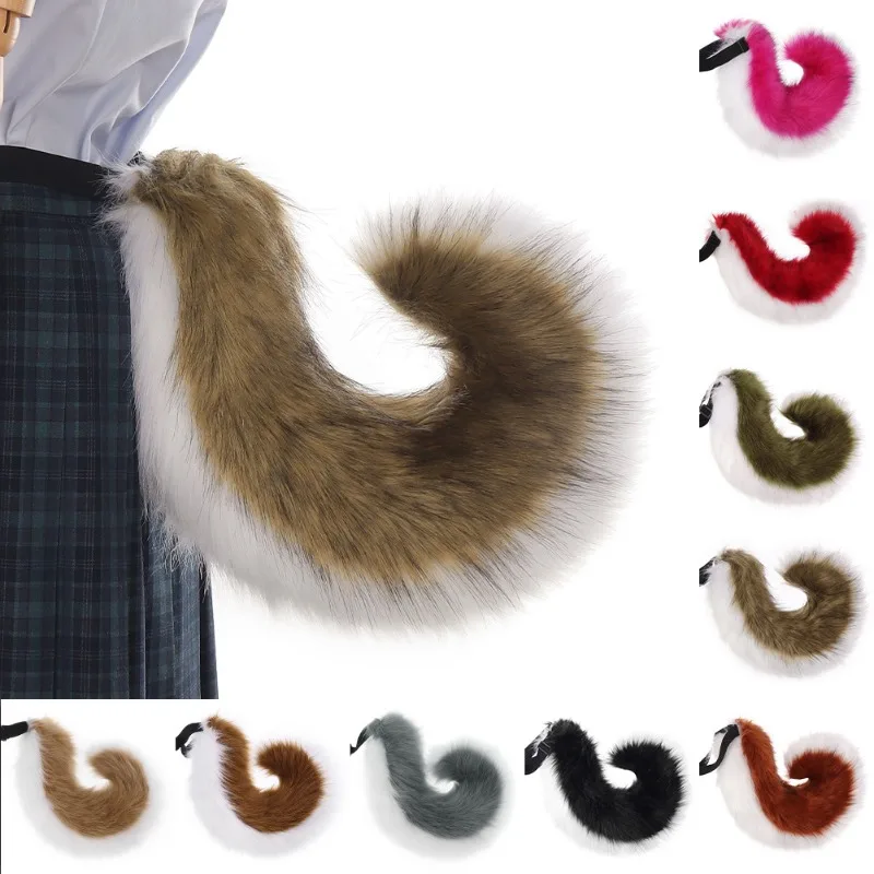 

Halloween Plush Shiba Inu Tail COS Little Wolf Dog Prop Handmade Tail Simulation Curly Tail Manga Exhibition Prop