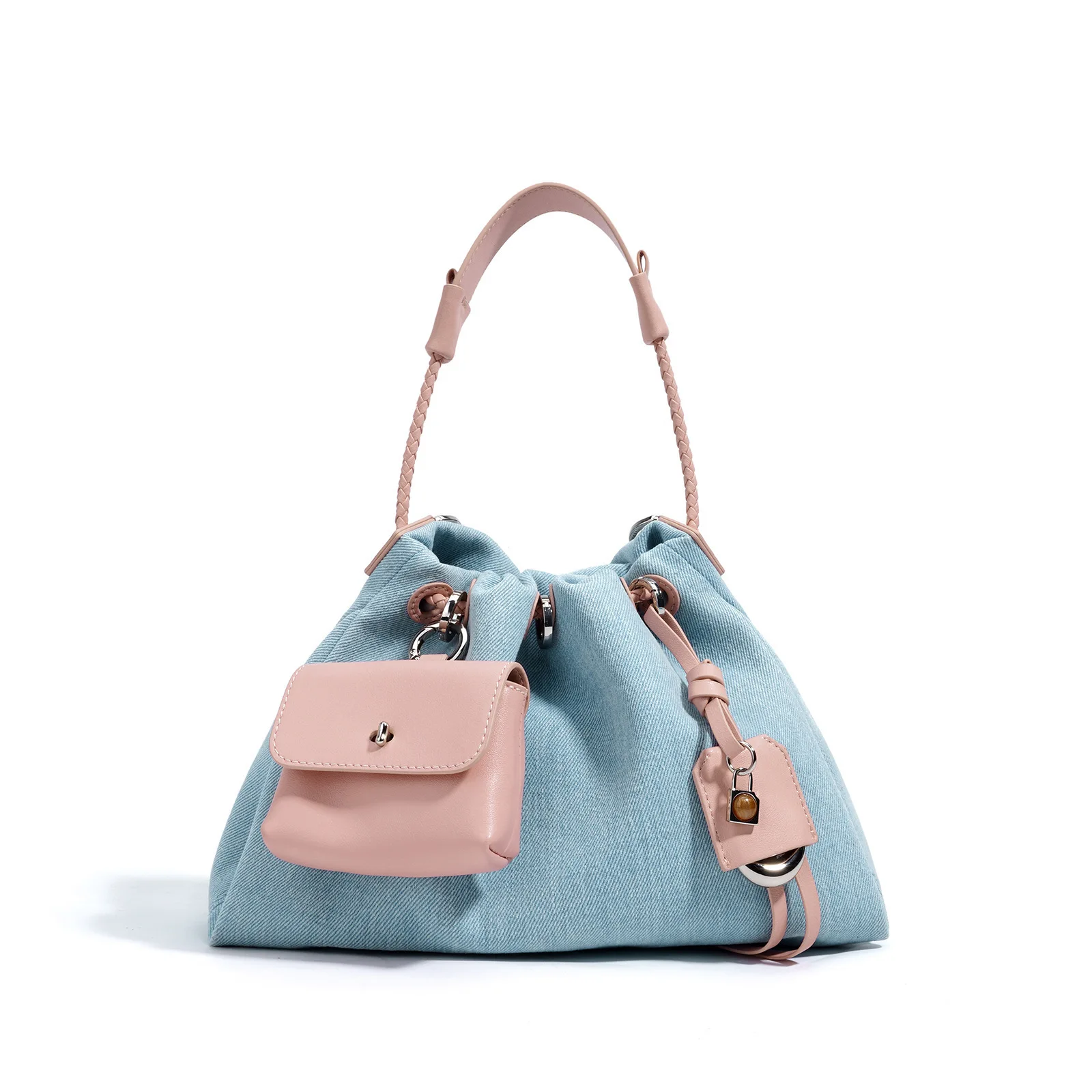 

Women's Handheld Bucket Bags 2025 Casual Versatile Fashion Shoulder Messenger Bags Versatile New Summer Denim Large Capacity