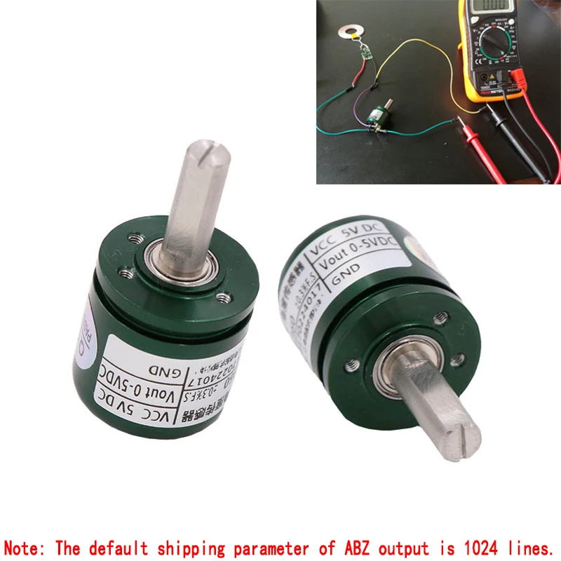 DC 5V Hall Angle Sensor Non Contact Industrial 0-360 Degree Rotation Angular Displacement Sensor