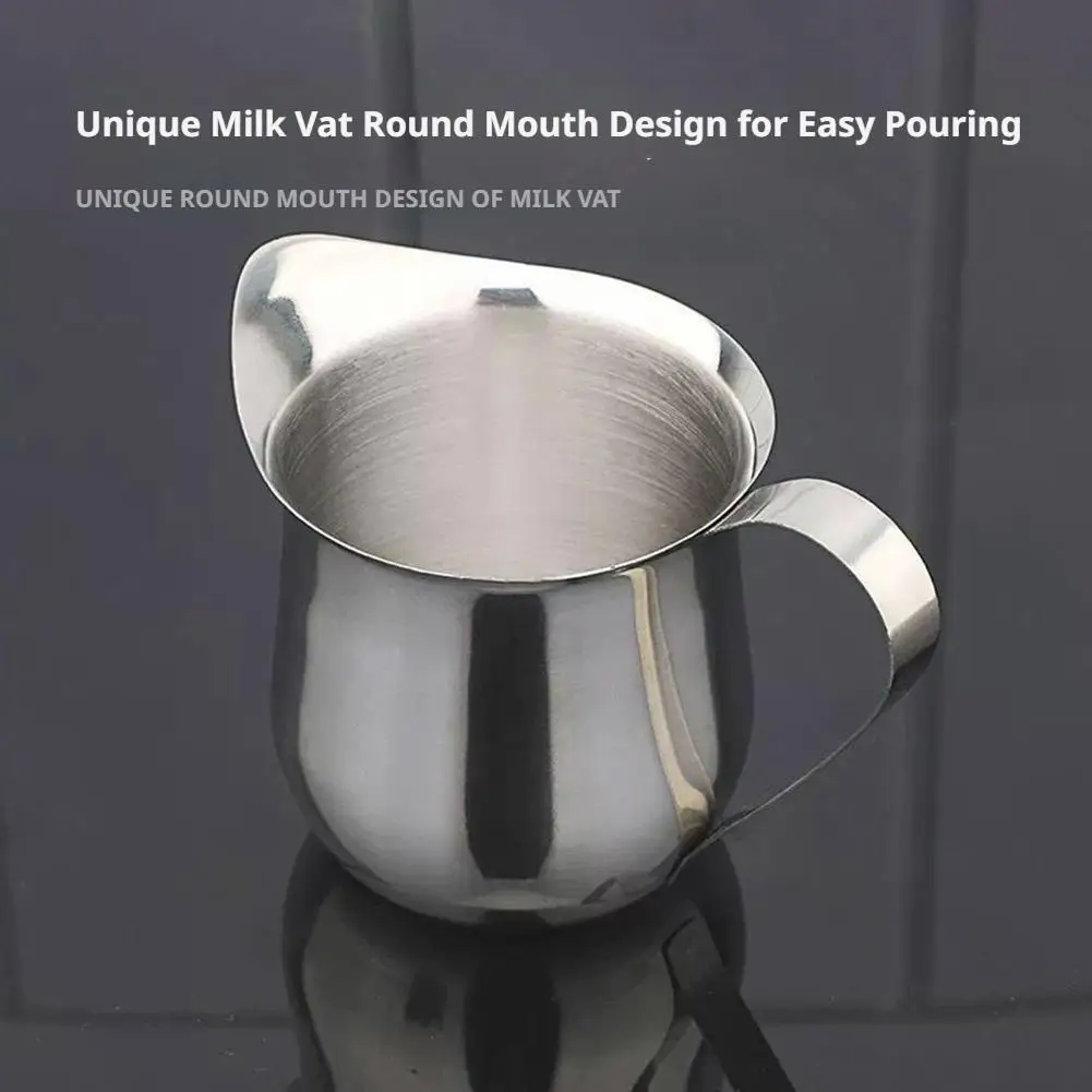Small Milk Frother Cup, 4 Size Stainless Steel Milk Frothing Pitcher, Froth Pitchers Coffee Frothing Cups Pitcher for Home, Cafe