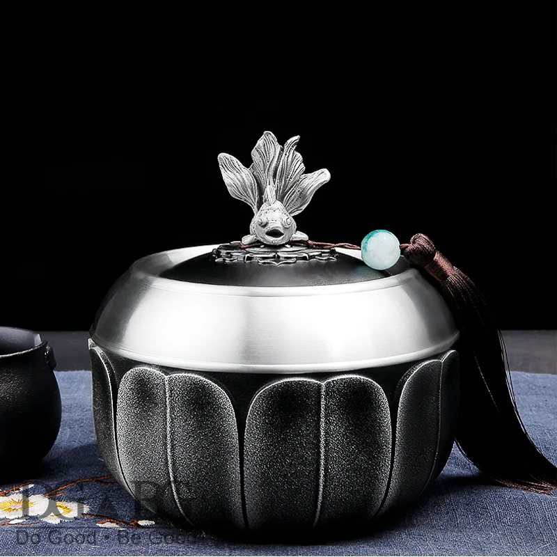 Fish Pure Tin Urn Ashes For Human Large Capacity Cremation Urns Ash Casket Funeral Keepsake Memory Souvenirs Gift Custom