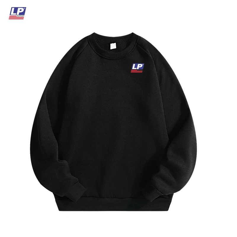 LP SUPPORT's new high-quality men's casual pullover for autumn and winter, high-quality men's sportswear with a round neckline d