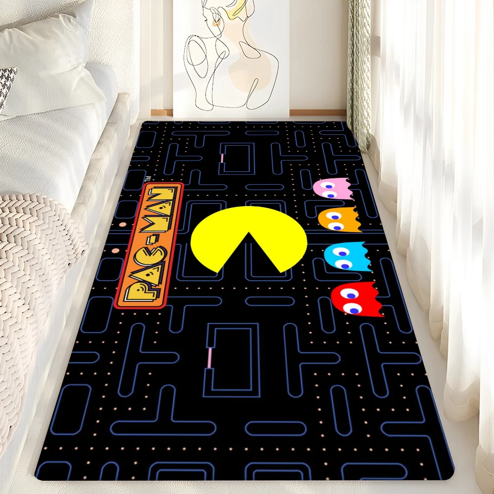 P-Pac M-Man Cartoon Floor Mat Rectangle Anti-slip Home Soft Badmat Front Door Indoor Outdoor Mat Welcome Doormat