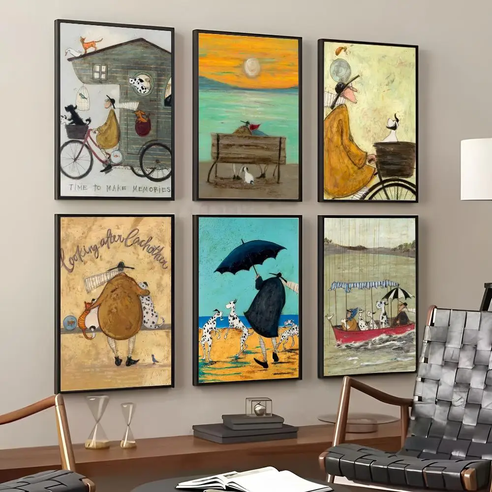 S-Sam toft Retro Nostalgia Painting Calligraphy Cotton Canvas Wall Art Poster HD Print Modern Home Decor Painting