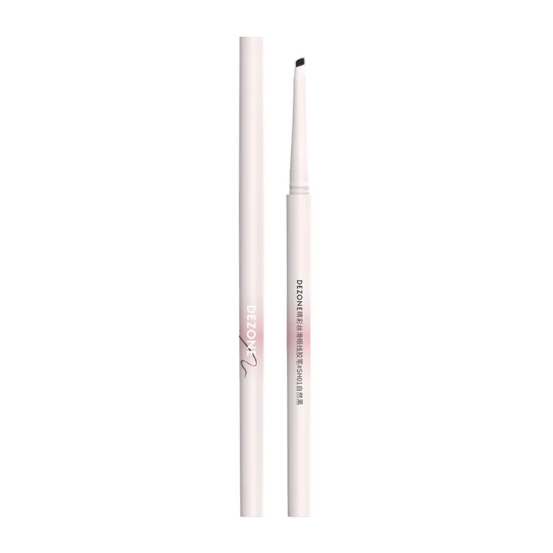 DEZONE stylo eyeliner couleur des yeux soyeux tête plate eyeliner gel stylo soyeux ultra-fin avec brosse à lame intégrée