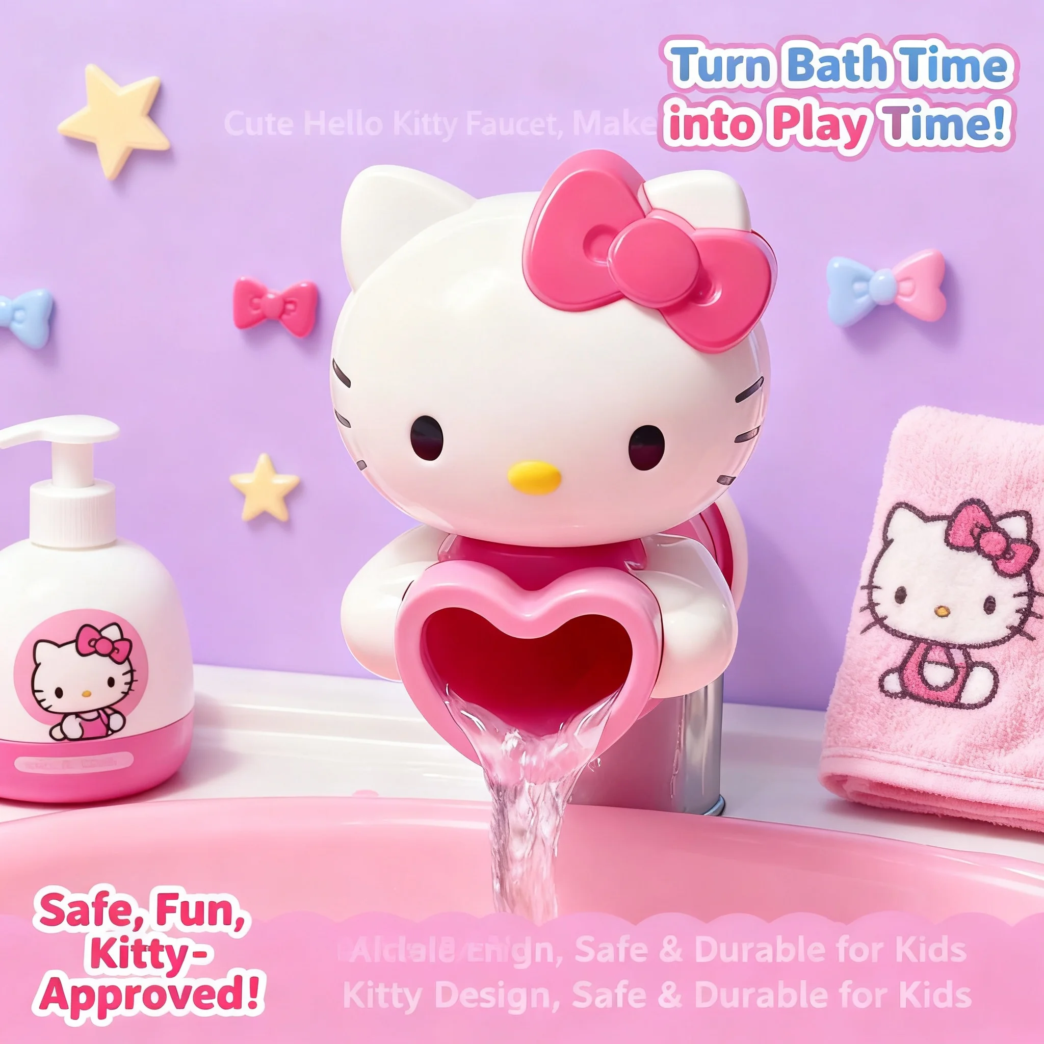 Hello Kitty Faucet Extender Splashproof Cute Handwashing Bathroom High Quality Faucet Mouth Christmas Gifts for Kids