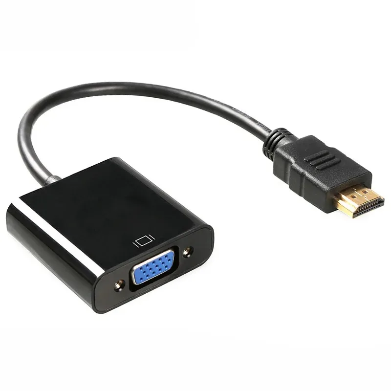 Kabel konverter Digital ke Analog, adaptor Port HD 1080P HD Digital ke VGA untuk Desktop PC Laptop ke HDTV Monitor tampilan proyektor