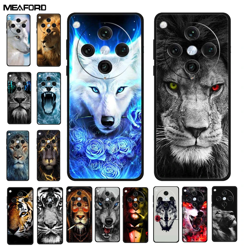 For Oppo Find X8 Pro Case Find X8 5G Wolf Lion Soft TPU Silicone Cover For Oppo Find X8 5G Back Cases Coque Fundas PKC110 PKC130