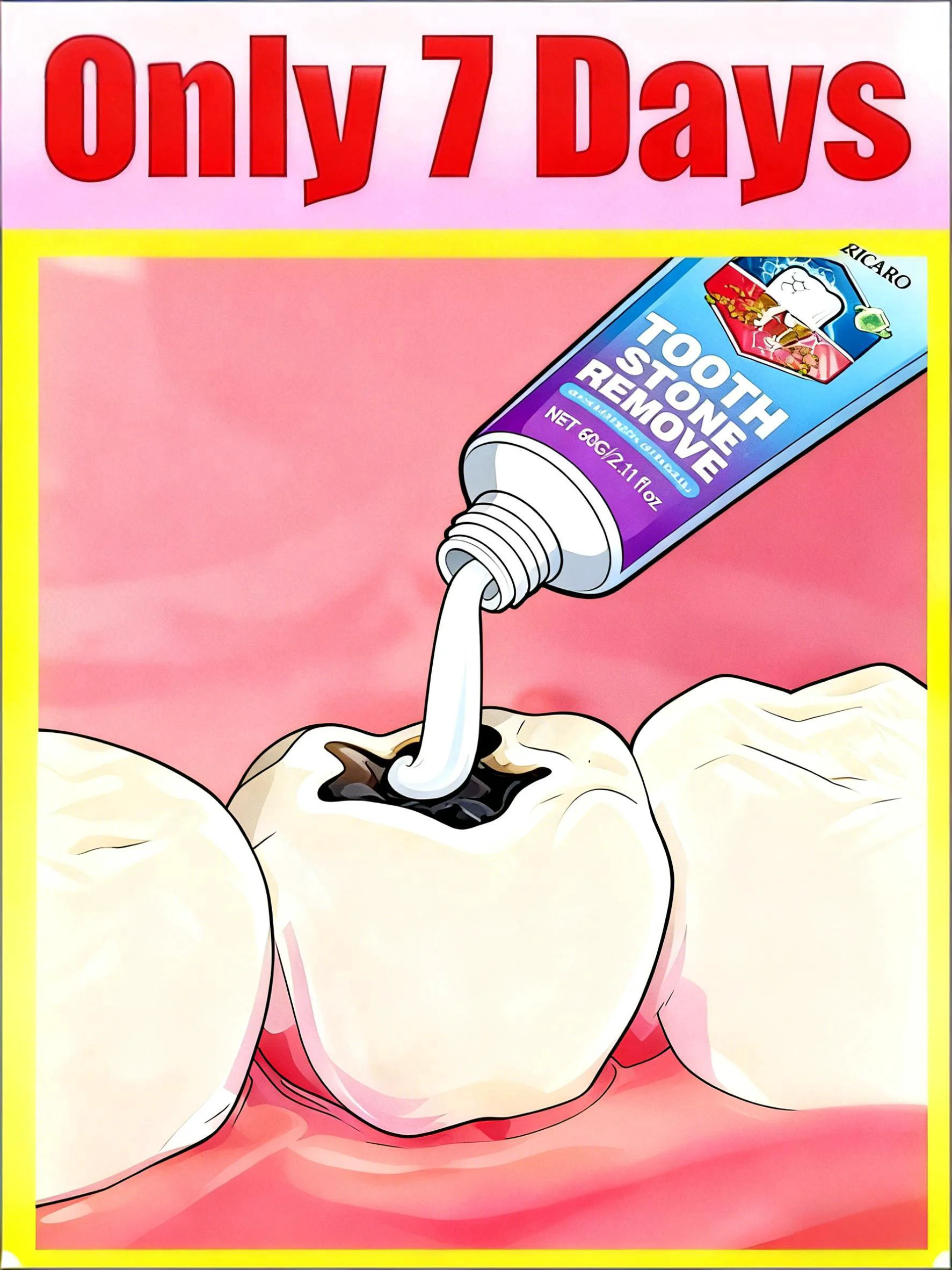7-day oral toothpaste for preventing tooth decay and effectively removing dental plaque