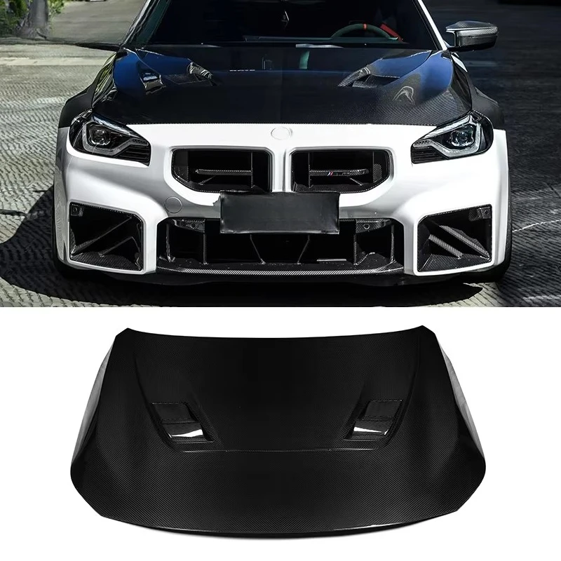 

Dry Carbon Fiber N Style hole digging Hood Bonnet for M2 Coupe G87 2 Series G42 Condition Aerodynamic Vented Hood