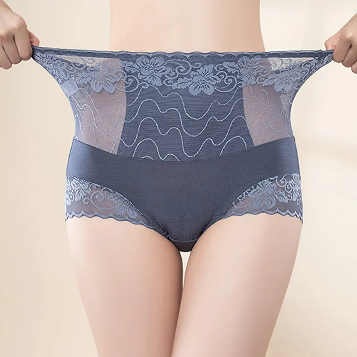 3 шт., женское сексуальное кружевное хипстерское нижнее белье, хлопковые трусики с высокой талией для женщин, бесшовные женские трусы без маффинов